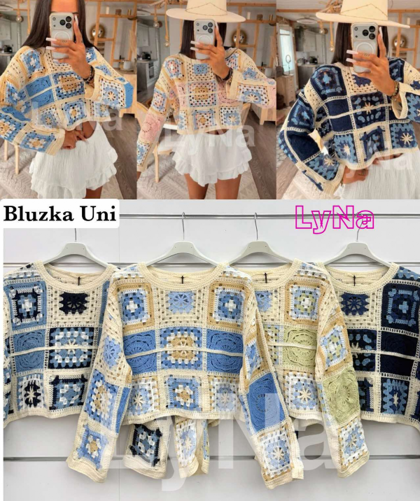 Bluzki damskie (Włoskie produkt) Roz Standard, Mix Kolor Paczka 5 szt